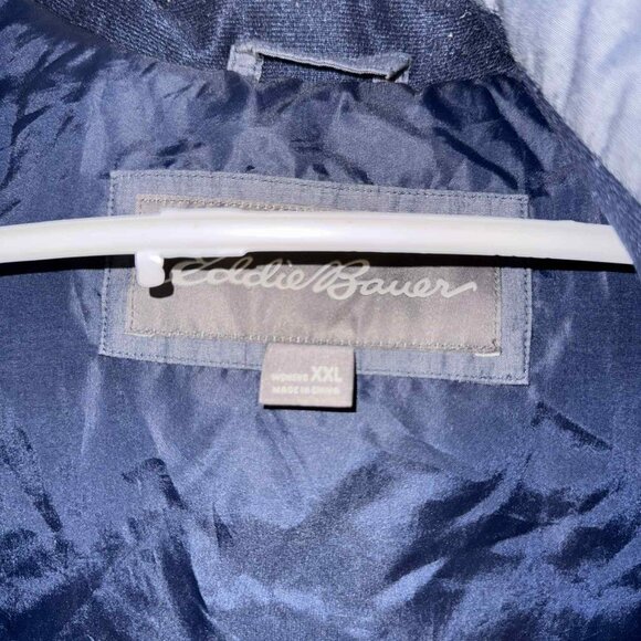 Women Plus Size Eddie Bauer Vest Blue Down Puffer EB650 Fill Lightweight Quilted - Picture 7 of 7